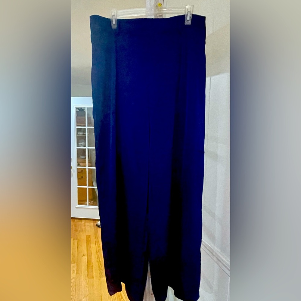 Rachel Zoe Deep electric blue wide leg trousers.